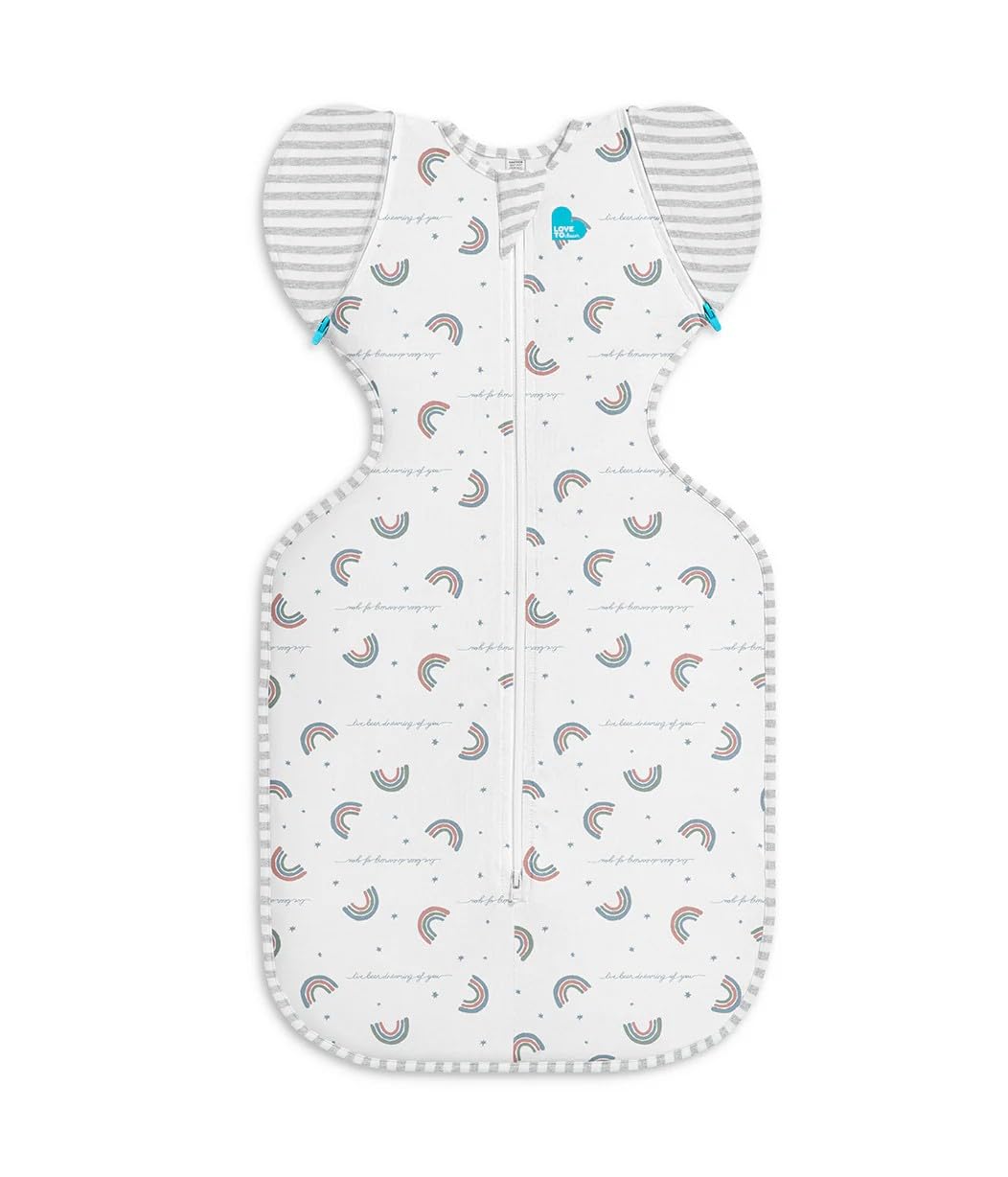 Love to Dream Swaddle Up Transition Swaddle, Patented Zip-Off Wings, Gently Help Baby Transition from Being Swaddled to Arms Free When Showing Signs of Rolling, 1.0 TOG, 13-19 lbs, Gray