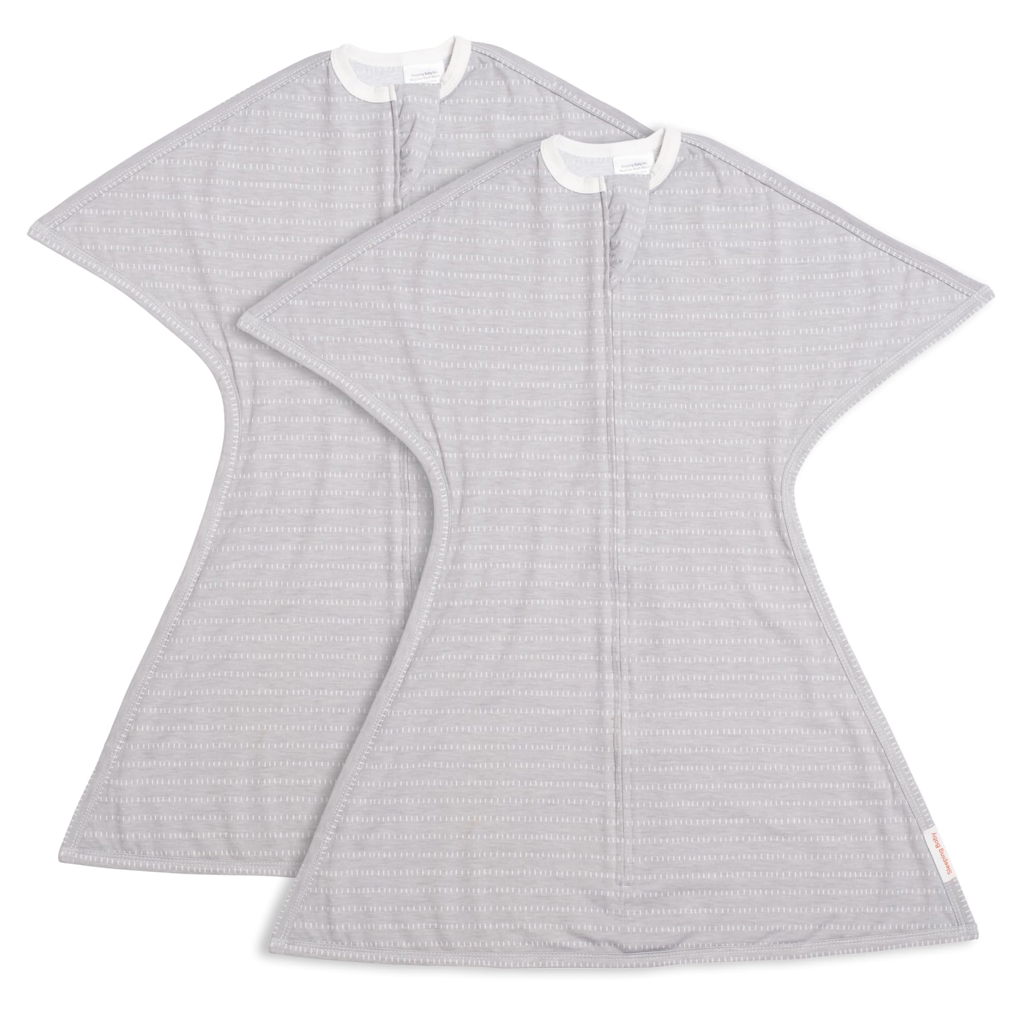 SleepingBaby Zipadee-Zip Transition Swaddle - Cozy Baby Swaddle Blanket with Zipper Convenience - Roomy Wearable Blanket for Easy Diaper Changes - Classic Lavender, Medium (6-12 Month) - 2 Pack