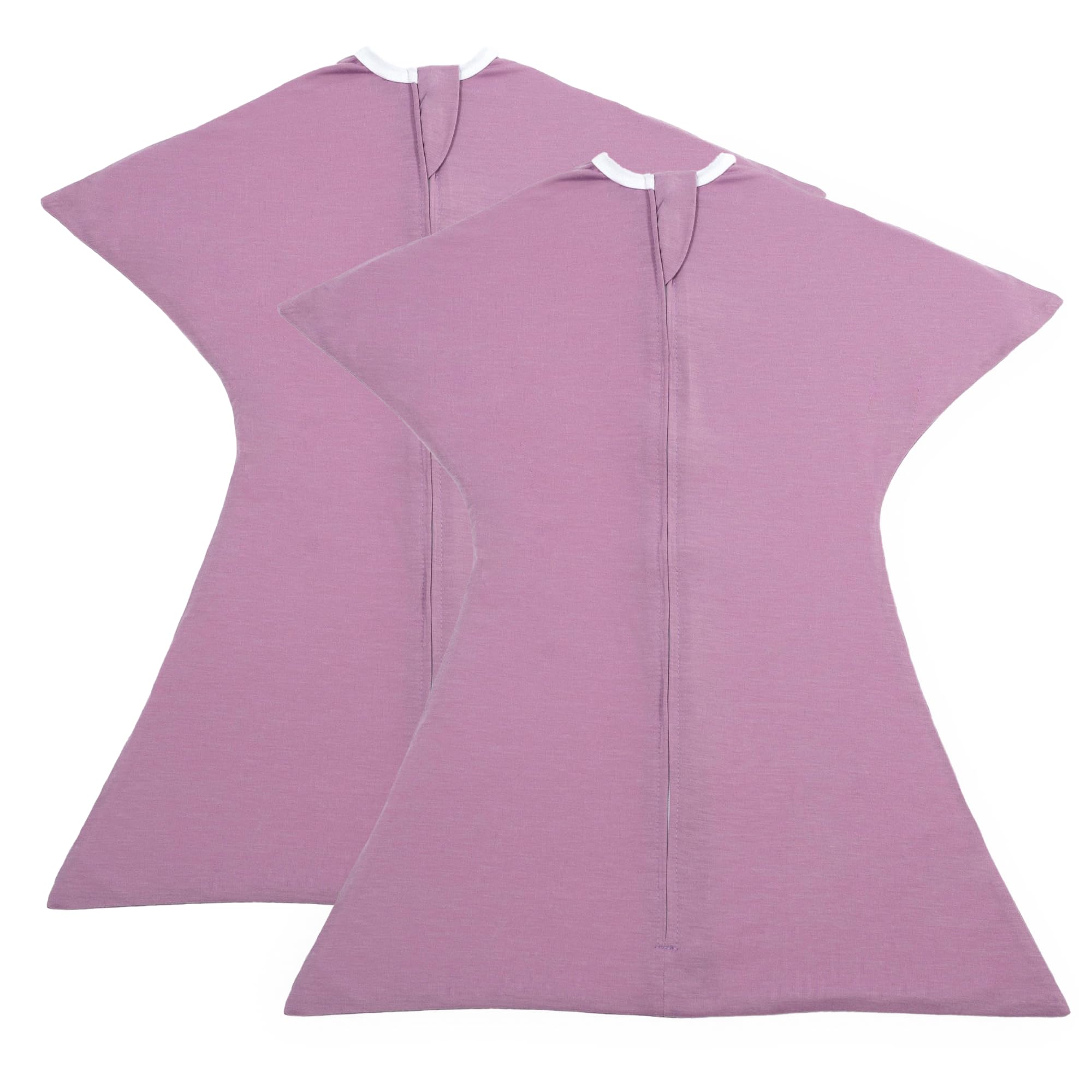 SleepingBaby Zipadee-Zip Transition Swaddle - Cozy Baby Swaddle Blanket with Zipper Convenience - Roomy Wearable Blanket for Easy Diaper Changes - Classic Lavender, Medium (6-12 Month) - 2 Pack