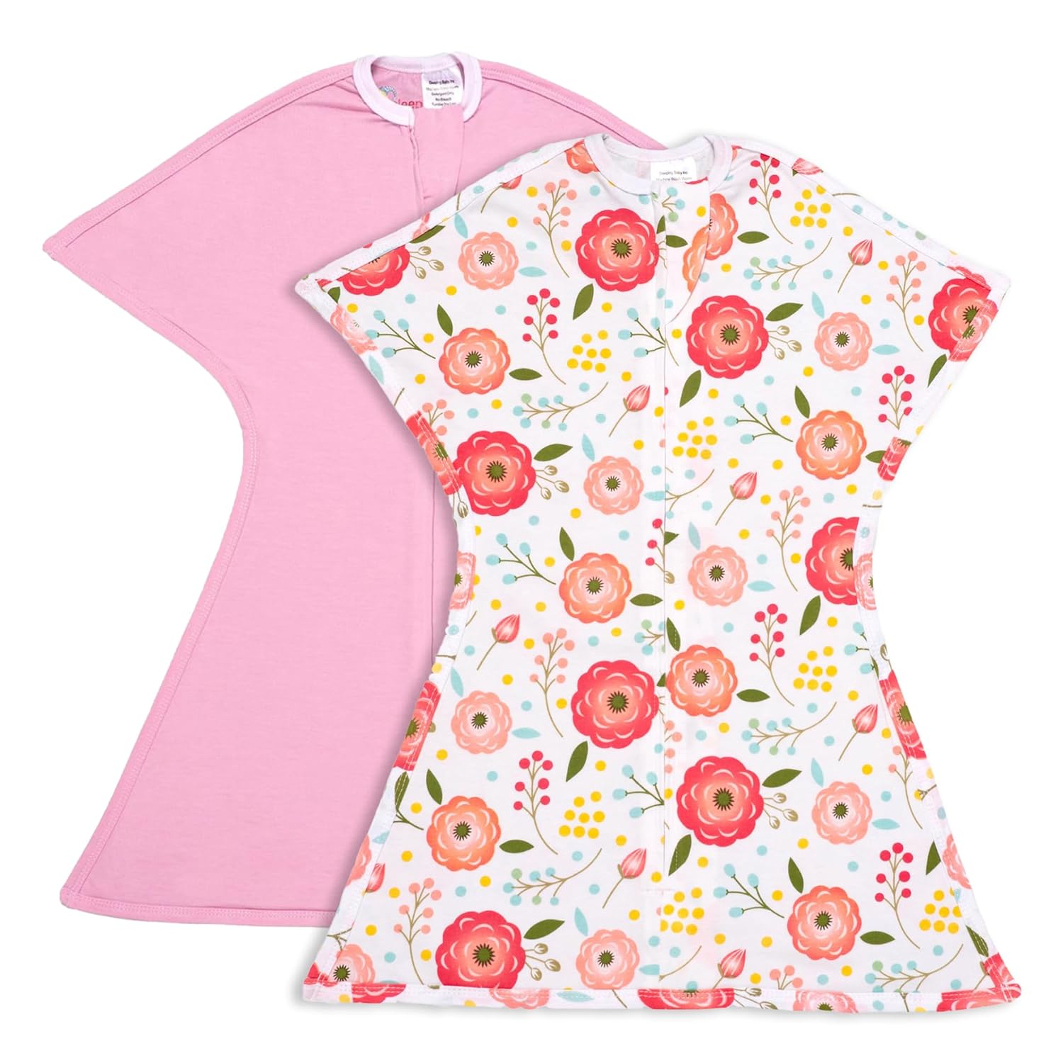 SleepingBaby Zipadee-Zip Transition Swaddle - Cozy Baby Swaddle Blanket with Zipper Convenience - Roomy Wearable Blanket for Easy Diaper Changes - Classic Lavender, Medium (6-12 Month) - 2 Pack