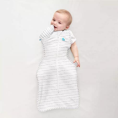 Love to Dream Swaddle Up Transition Swaddle, Patented Zip-Off Wings, Gently Help Baby Transition from Being Swaddled to Arms Free When Showing Signs of Rolling, 1.0 TOG, 13-19 lbs, Gray