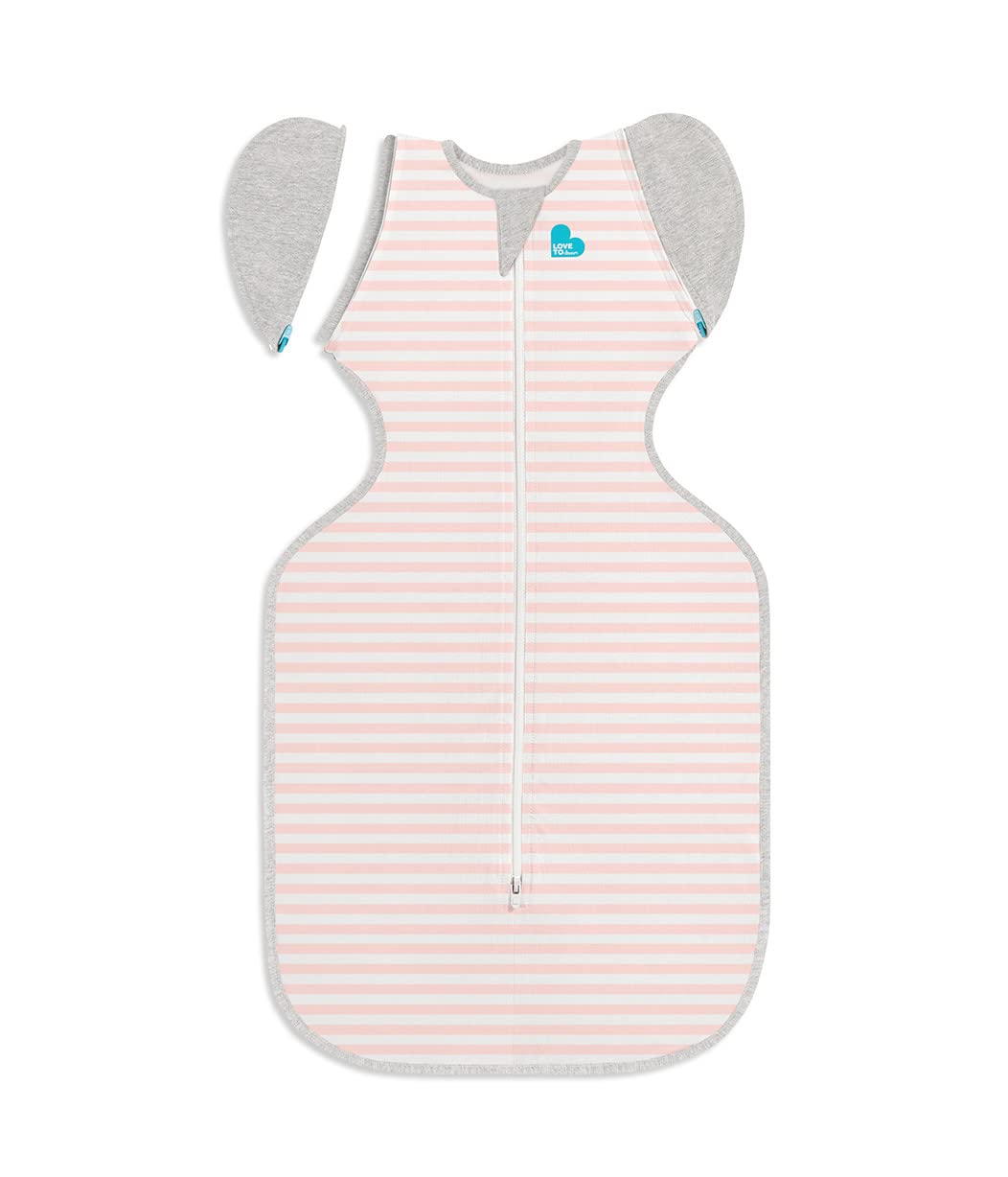 Love to Dream Swaddle Up Transition Swaddle, Patented Zip-Off Wings, Gently Help Baby Transition from Being Swaddled to Arms Free When Showing Signs of Rolling, 1.0 TOG, 13-19 lbs, Gray