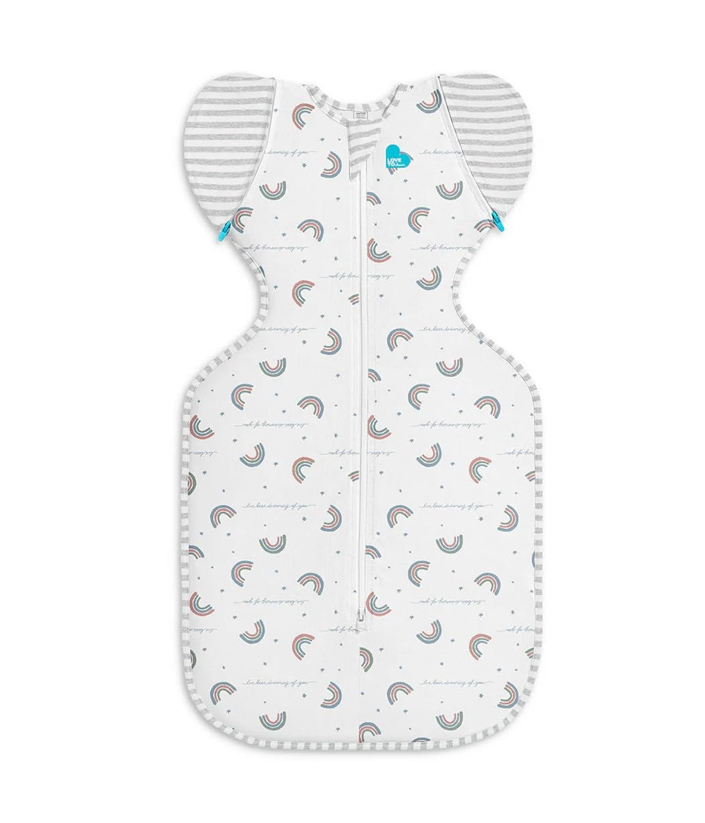 Love to Dream Swaddle Up Transition Swaddle, Patented Zip-Off Wings, Gently Help Baby Transition from Being Swaddled to Arms Free When Showing Signs of Rolling, 1.0 TOG, 13-19 lbs, Gray
