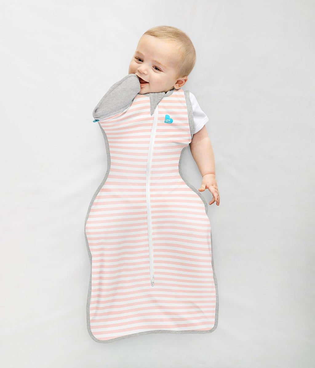 Love to Dream Swaddle Up Transition Swaddle, Patented Zip-Off Wings, Gently Help Baby Transition from Being Swaddled to Arms Free When Showing Signs of Rolling, 1.0 TOG, 13-19 lbs, Gray
