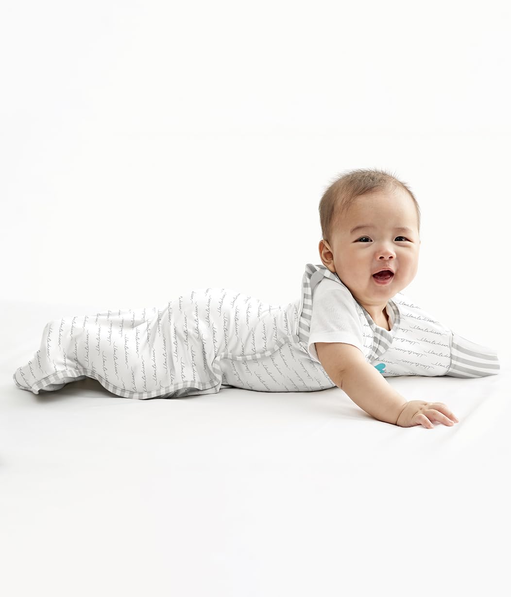 Love to Dream Swaddle Up Transition Swaddle, Patented Zip-Off Wings, Gently Help Baby Transition from Being Swaddled to Arms Free When Showing Signs of Rolling, 1.0 TOG, 13-19 lbs, Gray