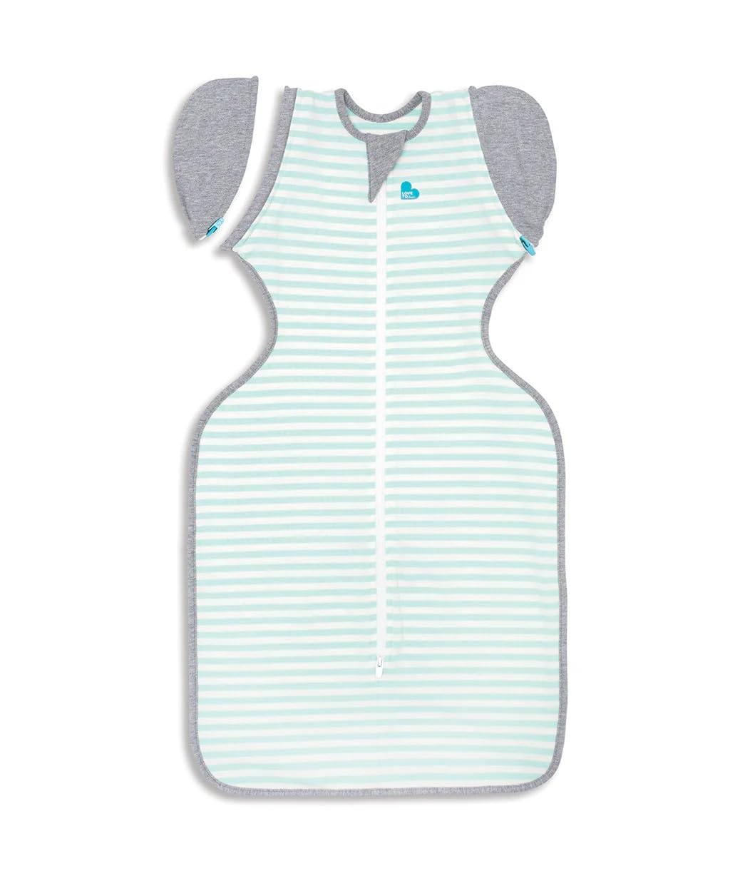 Love to Dream Swaddle Up Transition Swaddle, Patented Zip-Off Wings, Gently Help Baby Transition from Being Swaddled to Arms Free When Showing Signs of Rolling, 1.0 TOG, 13-19 lbs, Gray