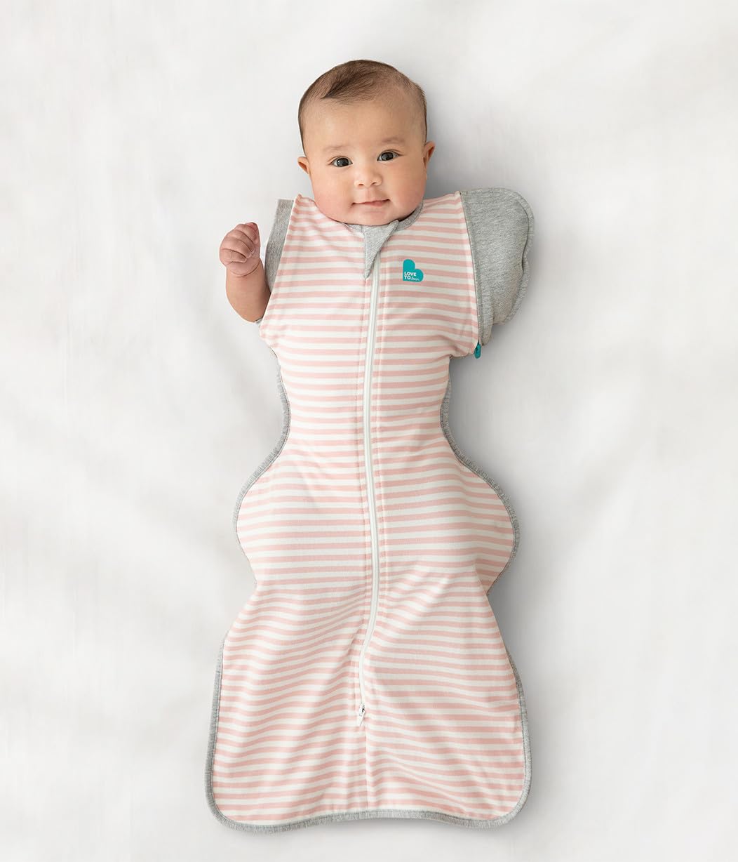 Love to Dream Swaddle Up Transition Swaddle, Patented Zip-Off Wings, Gently Help Baby Transition from Being Swaddled to Arms Free When Showing Signs of Rolling, 1.0 TOG, 13-19 lbs, Gray