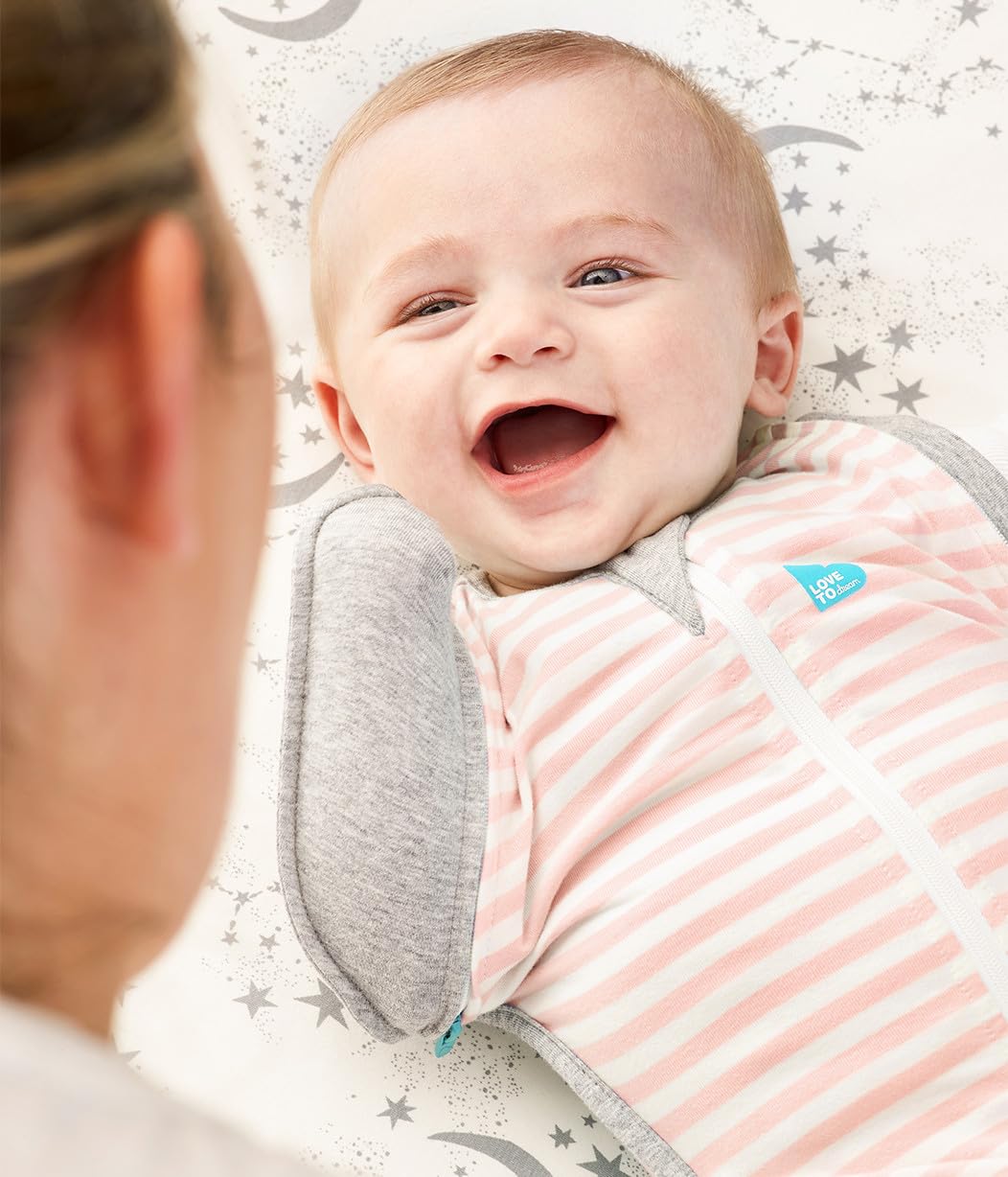 Love to Dream Swaddle Up Transition Swaddle, Patented Zip-Off Wings, Gently Help Baby Transition from Being Swaddled to Arms Free When Showing Signs of Rolling, 1.0 TOG, 13-19 lbs, Gray