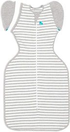 Love to Dream Swaddle Up Transition Swaddle, Patented Zip-Off Wings, Gently Help Baby Transition from Being Swaddled to Arms Free When Showing Signs of Rolling, 1.0 TOG, 13-19 lbs, Gray