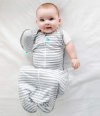 Love to Dream Swaddle Up Transition Swaddle, Patented Zip-Off Wings, Gently Help Baby Transition from Being Swaddled to Arms Free When Showing Signs of Rolling, 1.0 TOG, 13-19 lbs, Gray