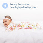 SleepingBaby Zipadee-Zip Transition Swaddle - Cozy Baby Swaddle Blanket with Zipper Convenience - Roomy Wearable Blanket for Easy Diaper Changes - Classic Lavender, Medium (6-12 Month) - 2 Pack
