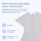 SleepingBaby Zipadee-Zip Transition Swaddle - Cozy Baby Swaddle Blanket with Zipper Convenience - Roomy Wearable Blanket for Easy Diaper Changes - Classic Lavender, Medium (6-12 Month) - 2 Pack