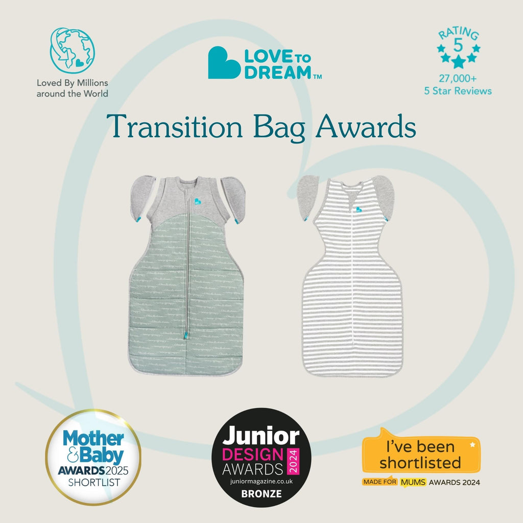 Love to Dream Swaddle Up Transition Swaddle, Patented Zip-Off Wings, Gently Help Baby Transition from Being Swaddled to Arms Free When Showing Signs of Rolling, 1.0 TOG, 13-19 lbs, Gray