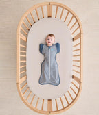 Love to Dream Swaddle Up Transition Swaddle, Patented Zip-Off Wings, Gently Help Baby Transition from Being Swaddled to Arms Free When Showing Signs of Rolling, 1.0 TOG, 13-19 lbs, Gray