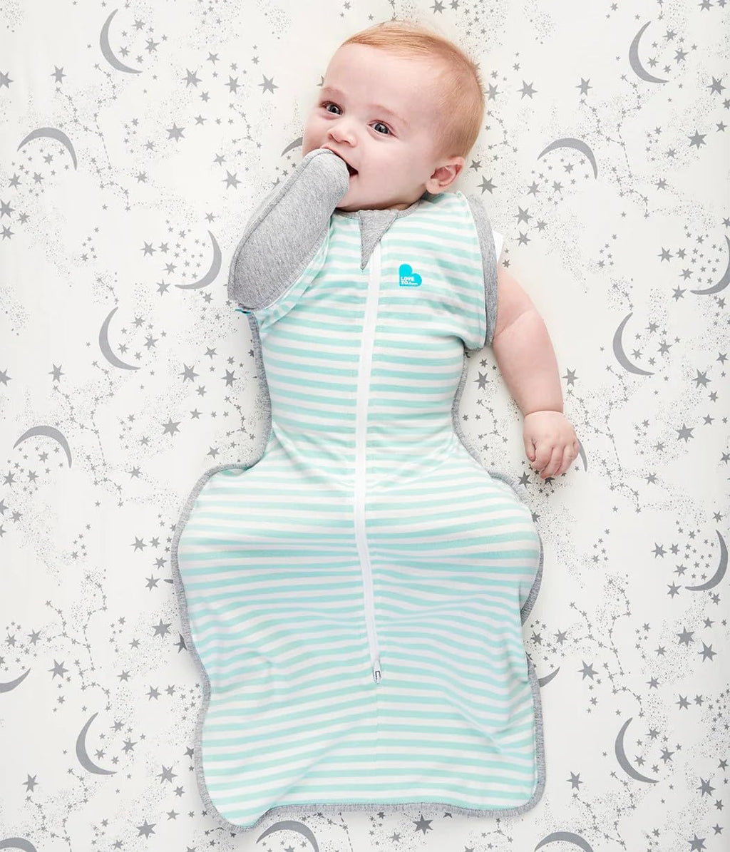 Love to Dream Swaddle Up Transition Swaddle, Patented Zip-Off Wings, Gently Help Baby Transition from Being Swaddled to Arms Free When Showing Signs of Rolling, 1.0 TOG, 13-19 lbs, Gray