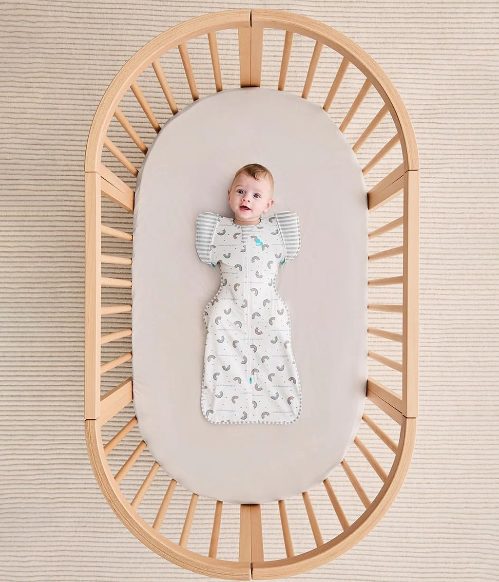 Love to Dream Swaddle Up Transition Swaddle, Patented Zip-Off Wings, Gently Help Baby Transition from Being Swaddled to Arms Free When Showing Signs of Rolling, 1.0 TOG, 13-19 lbs, Gray