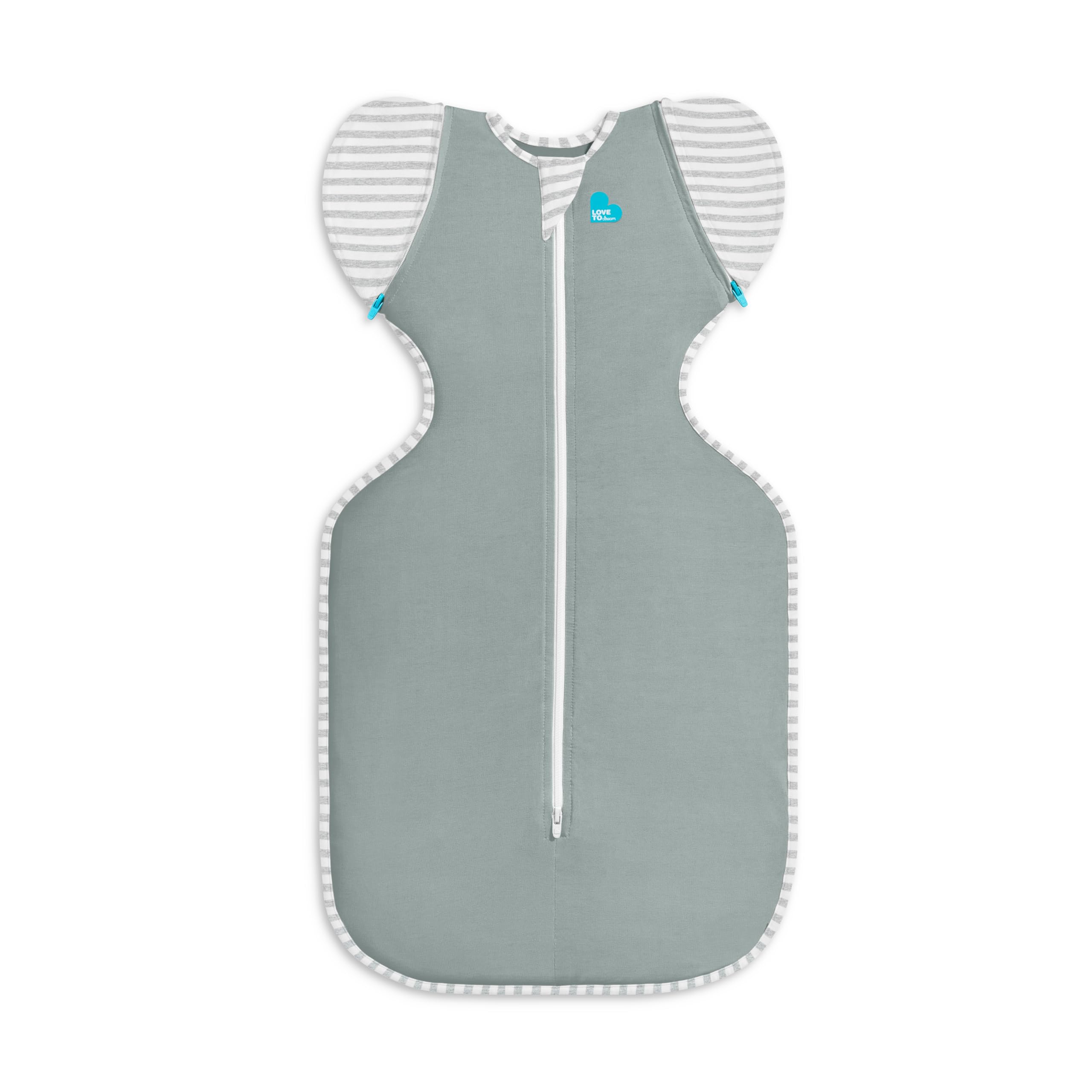 Love to Dream Swaddle Up Transition Swaddle, Patented Zip-Off Wings, Gently Help Baby Transition from Being Swaddled to Arms Free When Showing Signs of Rolling, 1.0 TOG, 13-19 lbs, Gray