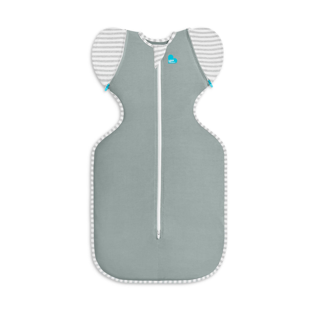 Love to Dream Swaddle Up Transition Swaddle, Patented Zip-Off Wings, Gently Help Baby Transition from Being Swaddled to Arms Free When Showing Signs of Rolling, 1.0 TOG, 13-19 lbs, Gray