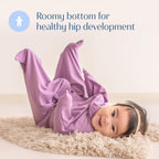 SleepingBaby Zipadee-Zip Transition Swaddle - Cozy Baby Swaddle Blanket with Zipper Convenience - Roomy Wearable Blanket for Easy Diaper Changes - Classic Lavender, Medium (6-12 Month) - 2 Pack