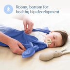 SleepingBaby Zipadee-Zip Transition Swaddle - Cozy Baby Swaddle Blanket with Zipper Convenience - Roomy Wearable Blanket for Easy Diaper Changes - Classic Lavender, Medium (6-12 Month) - 2 Pack