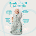 Love to Dream Swaddle Up Transition Swaddle, Patented Zip-Off Wings, Gently Help Baby Transition from Being Swaddled to Arms Free When Showing Signs of Rolling, 1.0 TOG, 13-19 lbs, Gray