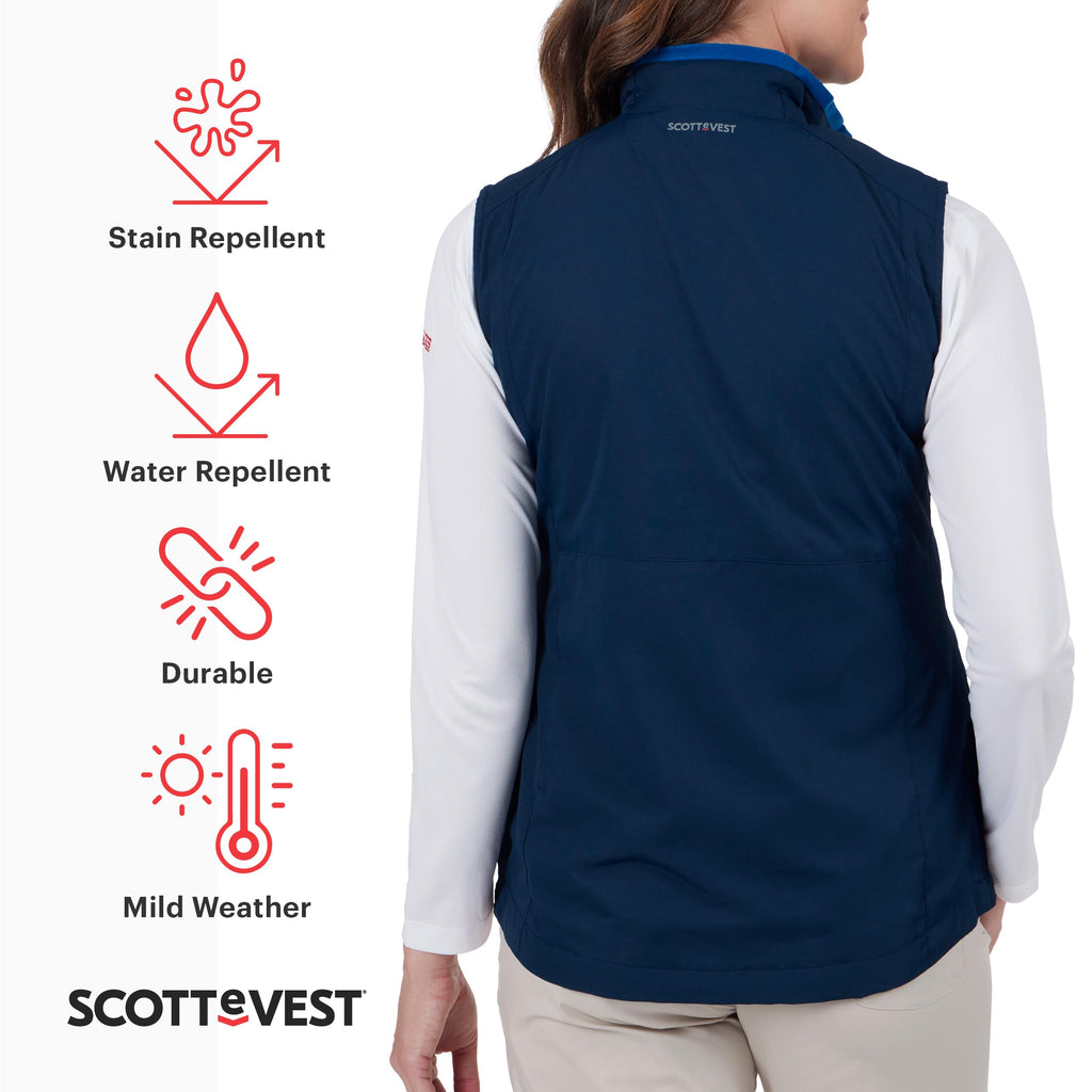 SCOTTeVEST Best Travel Vest for Women - 24 Hidden Pockets - Water Repellent for Travel & More