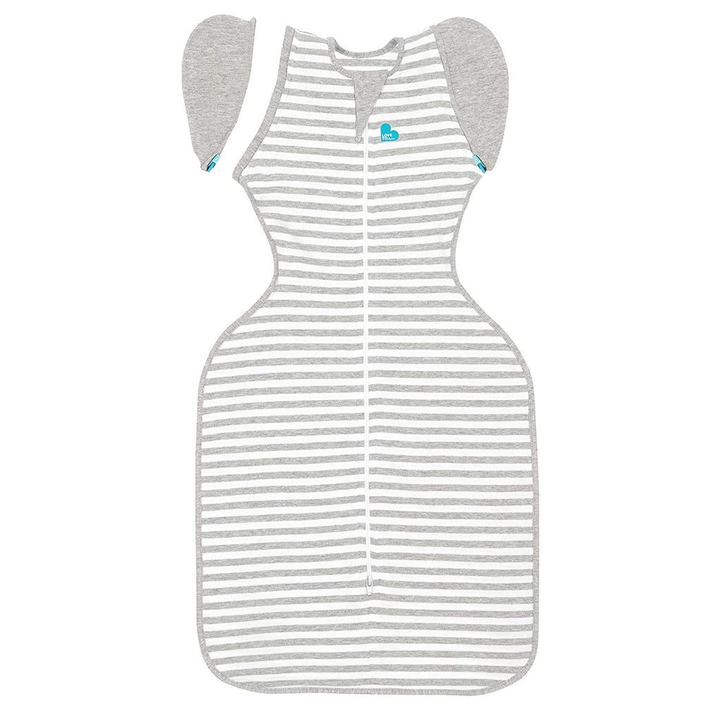 Love to Dream Swaddle Up Transition Swaddle, Patented Zip-Off Wings, Gently Help Baby Transition from Being Swaddled to Arms Free When Showing Signs of Rolling, 1.0 TOG, 13-19 lbs, Gray