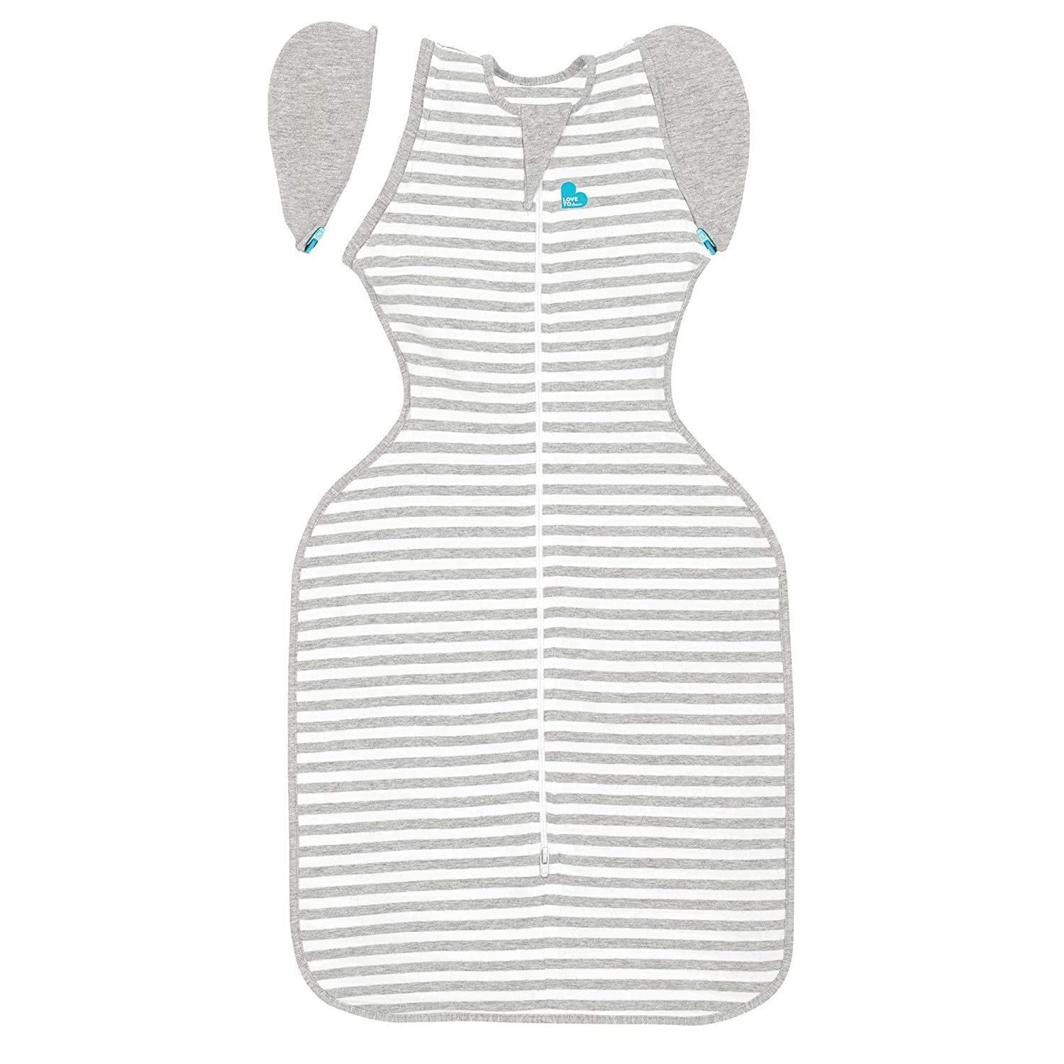 Love to Dream Swaddle Up Transition Swaddle, Patented Zip-Off Wings, Gently Help Baby Transition from Being Swaddled to Arms Free When Showing Signs of Rolling, 1.0 TOG, 13-19 lbs, Gray