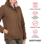 SCOTTeVEST Epic Travel Jacket for Women - 22 Hidden Pockets - Soft Shell Coat - Pickpocket Proof Clothing