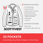 SCOTTeVEST Epic Travel Jacket for Women - 22 Hidden Pockets - Soft Shell Coat - Pickpocket Proof Clothing