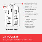 SCOTTeVEST Best Travel Vest for Women - 24 Hidden Pockets - Water Repellent for Travel & More