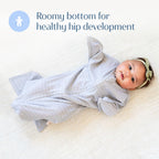 SleepingBaby Zipadee-Zip Transition Swaddle - Cozy Baby Swaddle Blanket with Zipper Convenience - Roomy Wearable Blanket for Easy Diaper Changes - Classic Lavender, Medium (6-12 Month) - 2 Pack