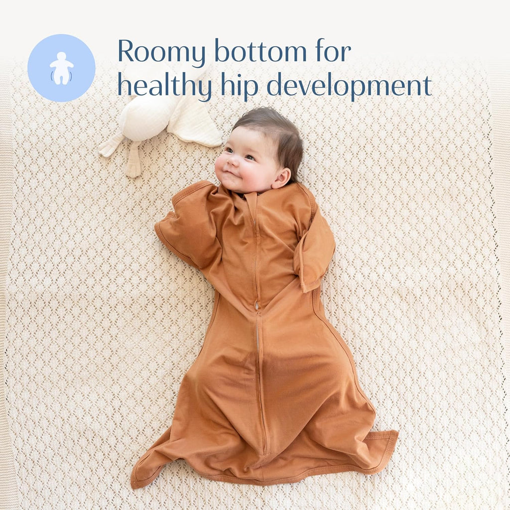 SleepingBaby Zipadee-Zip Transition Swaddle - Cozy Baby Swaddle Blanket with Zipper Convenience - Roomy Wearable Blanket for Easy Diaper Changes - Classic Lavender, Medium (6-12 Month) - 2 Pack