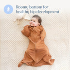 SleepingBaby Zipadee-Zip Transition Swaddle - Cozy Baby Swaddle Blanket with Zipper Convenience - Roomy Wearable Blanket for Easy Diaper Changes - Classic Lavender, Medium (6-12 Month) - 2 Pack