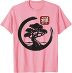 Bonsai Tree Zen Buddhist Enso Circle T-Shirt