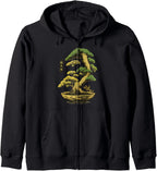 Bonsai Tree Zen Japanese Zip Hoodie