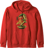 Bonsai Tree Zen Japanese Zip Hoodie