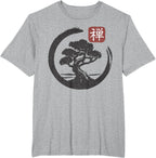 Bonsai Tree Zen Buddhist Enso Circle T-Shirt