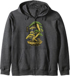 Bonsai Tree Zen Japanese Zip Hoodie