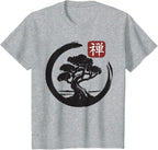 Bonsai Tree Zen Buddhist Enso Circle T-Shirt