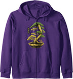 Bonsai Tree Zen Japanese Zip Hoodie