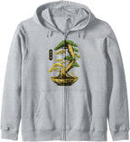Bonsai Tree Zen Japanese Zip Hoodie